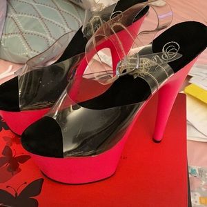 Clear Pink Heels